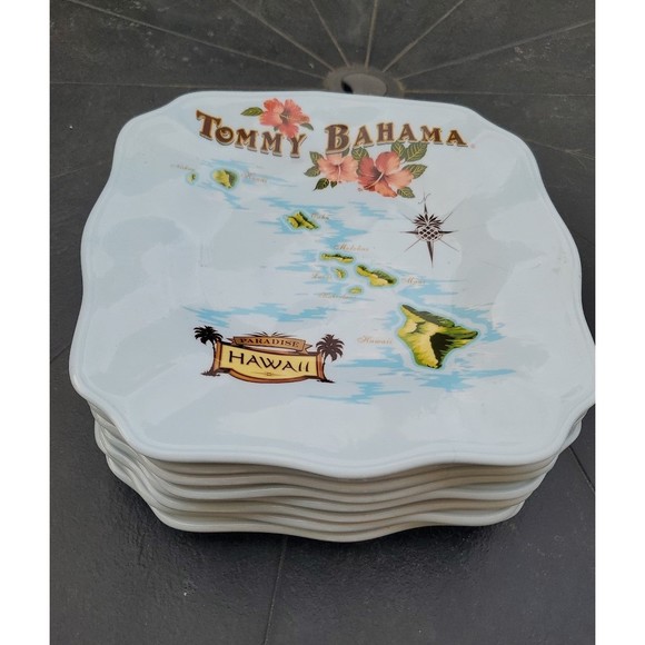 Tommy Bahama Dining Tommy Bahama Blue Hawaiian Island Map Melamine
